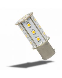 LED BAY15d Leuchtmittel, 10-30V/DC,  18SMD, 2,4 Watt, warmweiss