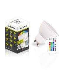 LED GU10 RGB-Warmweiss LED Lampe, inklusive Fernbedienung